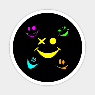 Neon Smiley Spectrum No 1 Magnet